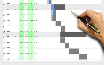 项目时间节点把控甘特图工程进度表Excel表格模板