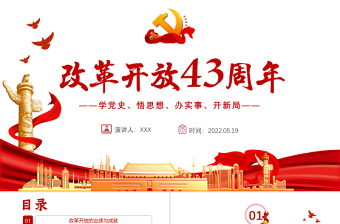 2023大气简洁中国梦党政风ppt模板