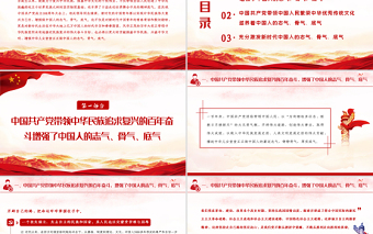 2021增强做中国人的志气骨气底气PPT庆祝建党100周年专题系列党课模板