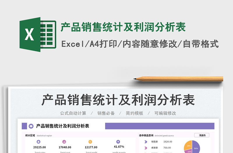 2023产品销售统计及利润分析表免费下载