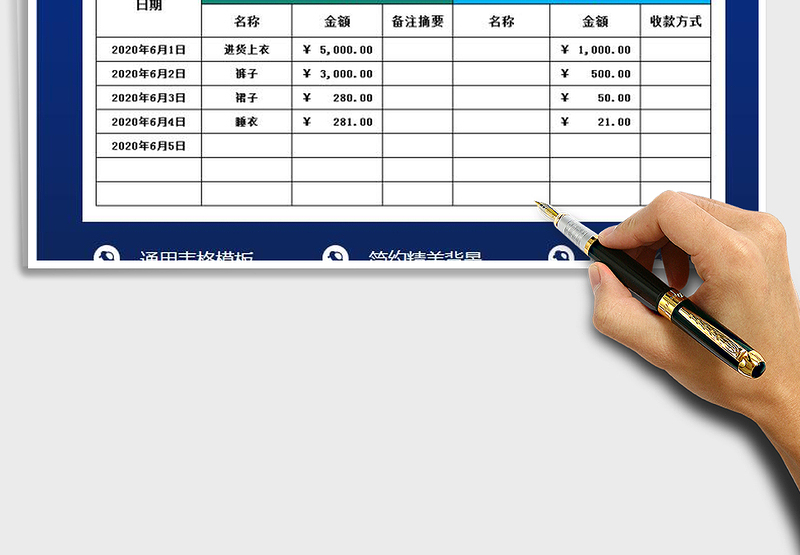 2021年地摊收入支出表