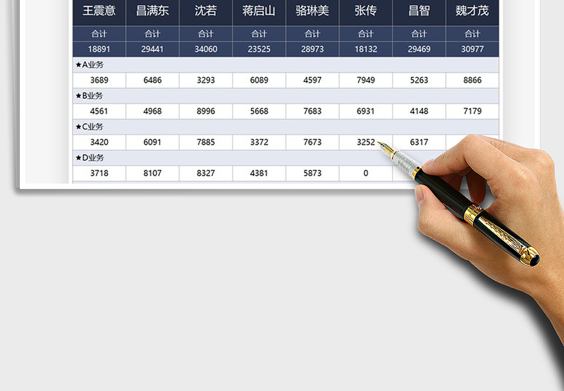 2021推广员业务数据统计表免费下载