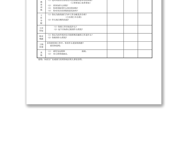 自我鉴定表