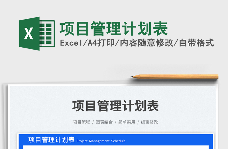 项目管理计划表免费下载