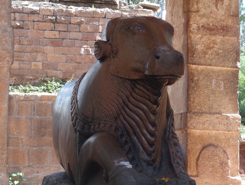 南迪, 公牛, pattadakal, 寺, 印度, 雕塑, 纪念碑