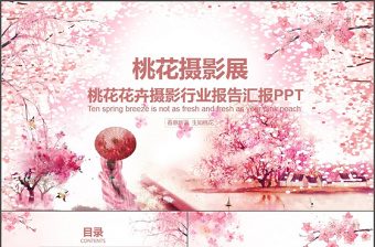 桃花花卉摄影行业报告PPT