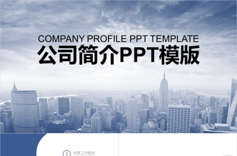 欧美简约 公司简介 企业宣传PPT模板