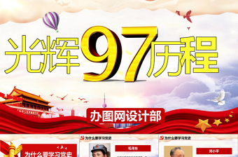 中国共产党成立100周年学党史颂党恩跟党走PPT模板
