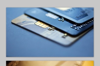 两张银行卡PPT背景图片
