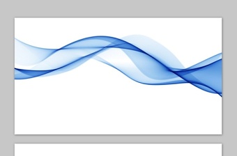 蓝色抽象烟雾曲线PPT背景图片