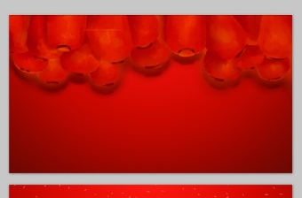 大红灯笼喜庆红传统春节幻灯片背景（3张）