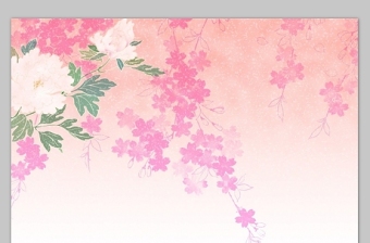 女生喜欢的粉色花朵花瓣图案背景图片（4张）