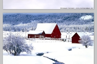 雪人 小屋漂亮的冬季雪景ppt图片