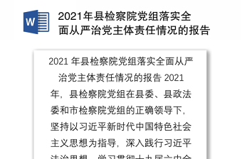 2023区政府党组从严治党总结