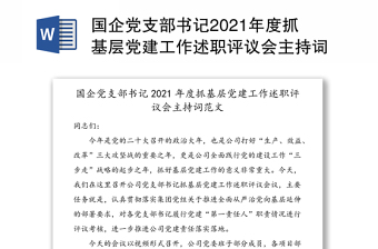 2023筹备支部书记年度述职评议