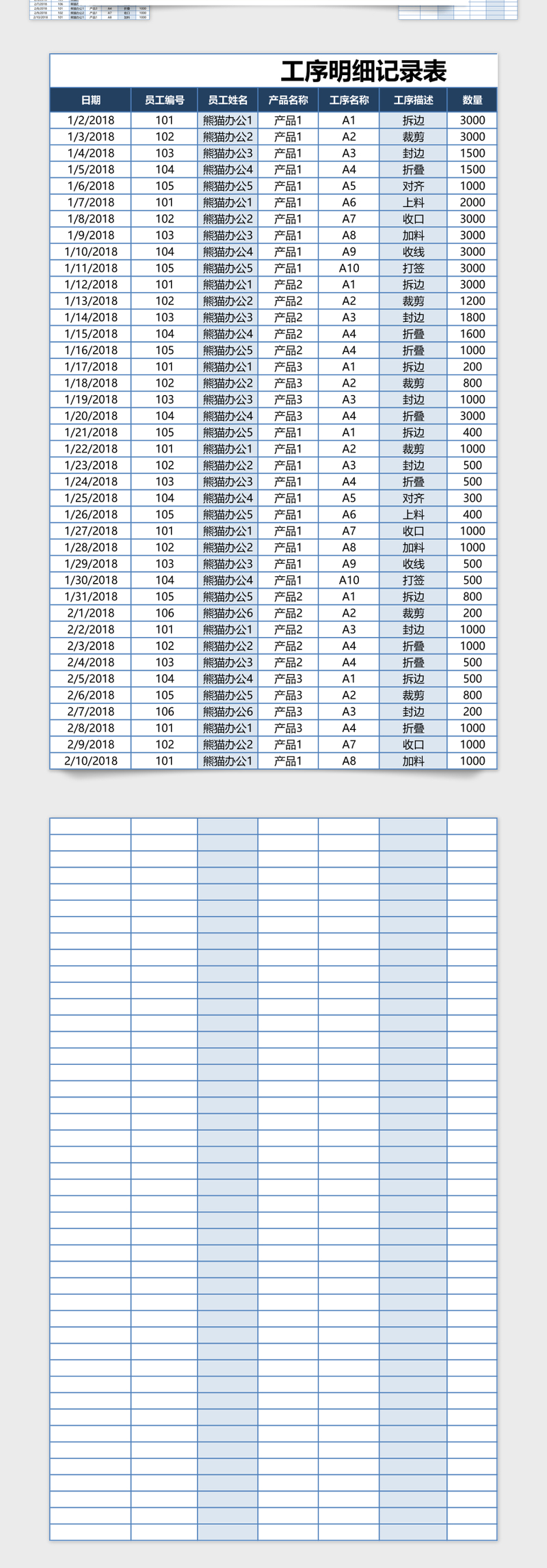 计件工资管理系统Excel模板