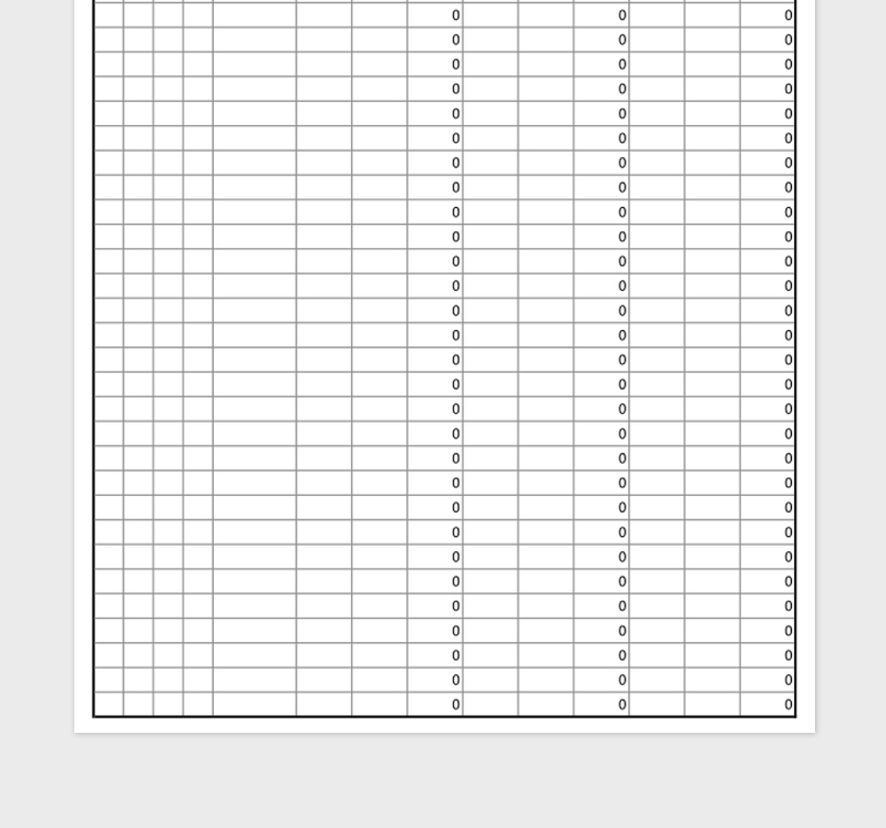 库存商品明细账表Excel模板
