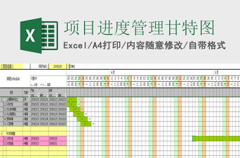 项目进度管理Excel甘特图Excel表格模板