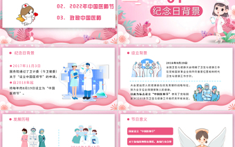 2022中国医师节PPT简约风弘扬抗疫精神保佑人民健康专题课件模板