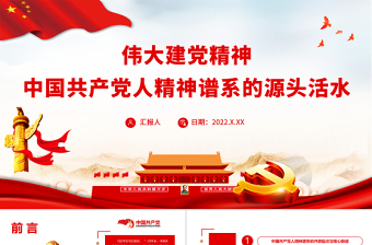 2021红色极简风中国共产党的发展史ppt