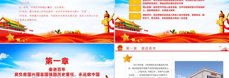 2021民族复兴的坚强核心PPT中国共产党成立100周年启示录之“领航篇”党课课件
