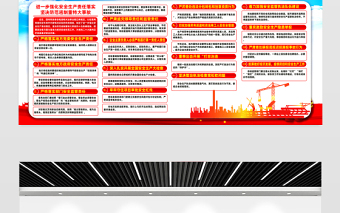 安全生产十五条措施宣传栏大气简洁2022安全生产月十五条硬措施宣传教育展板