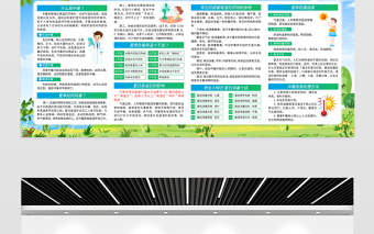 预防夏季高温中暑展板精美清新加强防暑知识宣传提高自我防护能力放中暑知识宣传栏设计