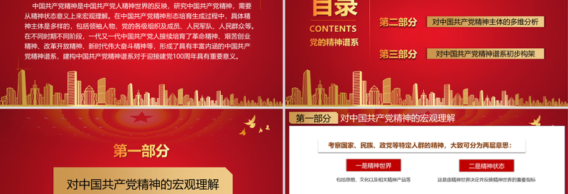 2021中国共产党精神谱系PPT庆祝中国共产党成立100周年专题党史党课PPT模板