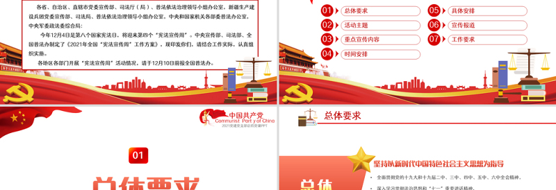 以法治思想为指引PPT坚定不移走中国特色社会主义法治道路国家宪法日宣传课件