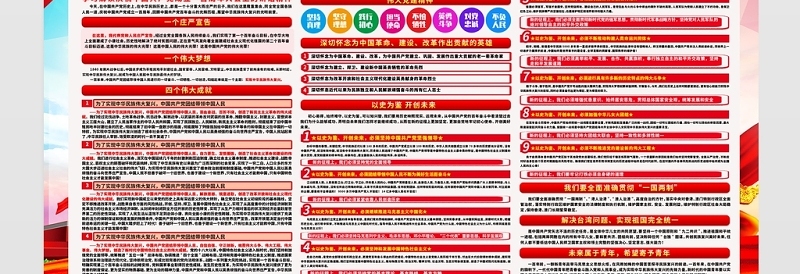 2021庆祝中国共产党成立一百周年大会上的讲话展板七一讲话宣传栏展板设计模板