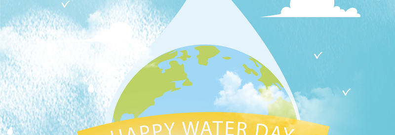 创意世界节水日保护水资源宣传海报模板