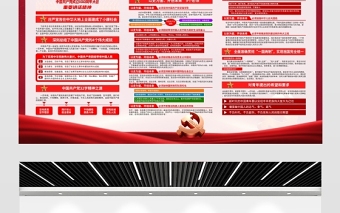 2021庆祝中国共产党成立一百周年大会上的讲话展板七一讲话宣传栏展板设计模板