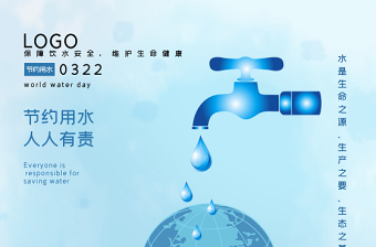 世界节水日保护水资源宣传海报模板