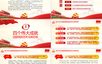 2021庆祝中国共产党成立100周年大会上的重要讲话精神PPT建党100周年专题党课课件