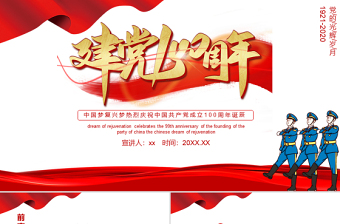 2021中国共产党诞辰100周年ppt