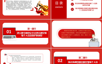 个人信息安全PPT红色庄严《中华人民共和国个人信息保护法》专题党课课件