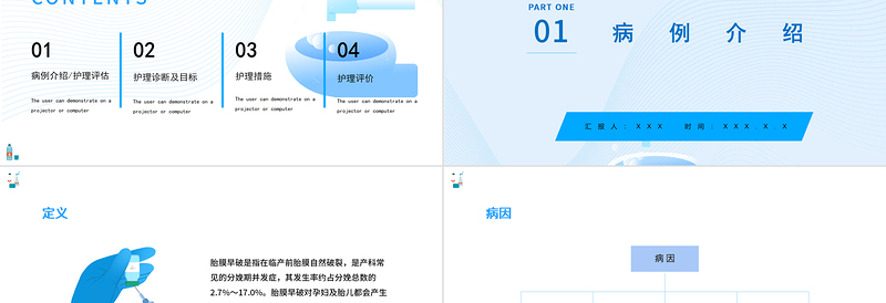 2022胎膜早破病人的护理PPT清新医疗风医学护理通用PPT