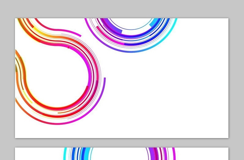 20张彩色抽象曲线PPT背景图