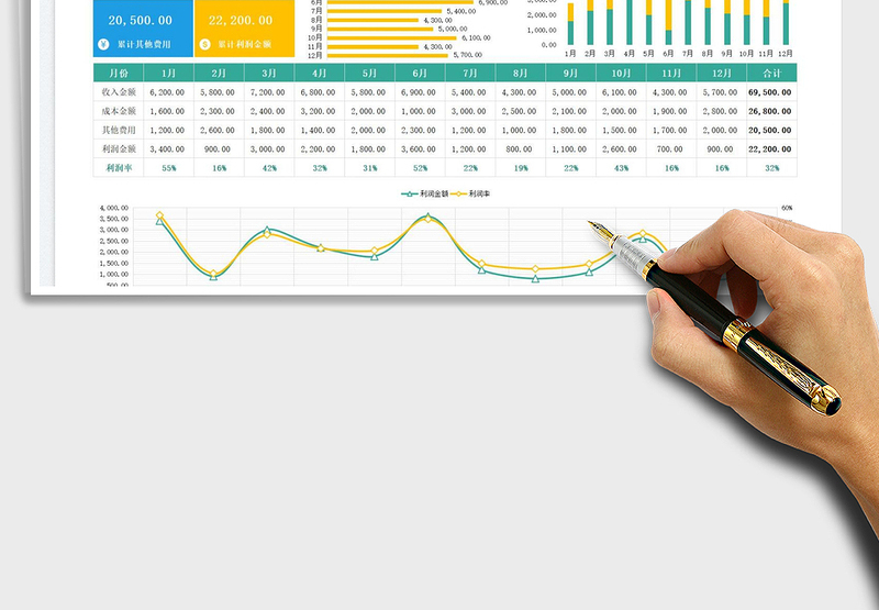 财务数据统计分析表