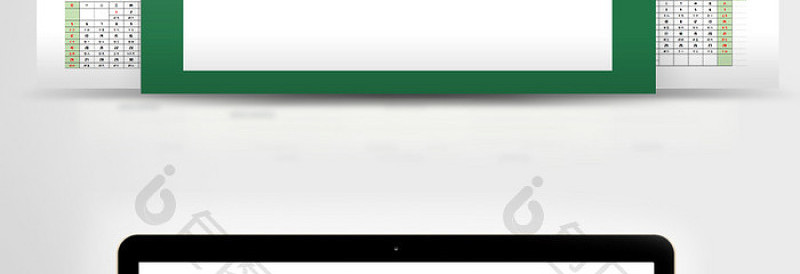 绿色清新可爱多页联动日历Excel模板