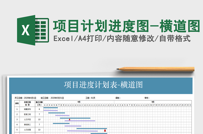 2021年项目计划进度图-横道图