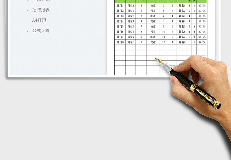 2023招聘月报表免费下载