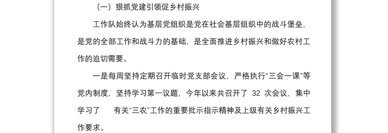 2022年上半年工作总结及下半年工作计划范文驻村工作汇报报告含问题和建议