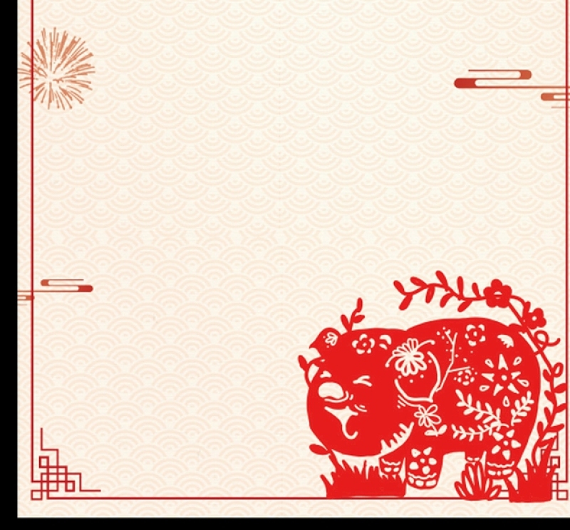 新年信纸春节信纸邀请函背景模板图片