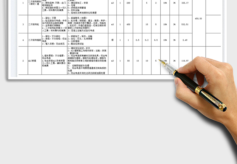 建筑工程二次结构报价单