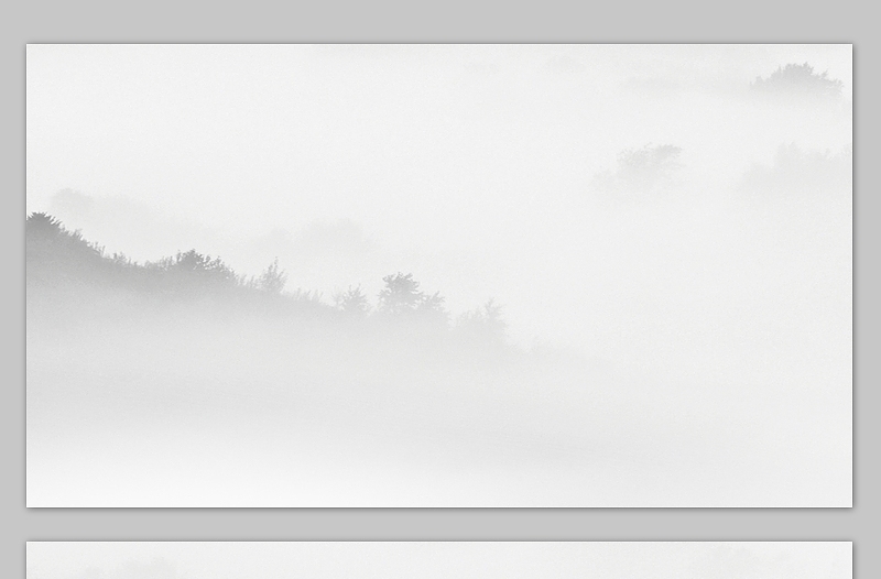 淡雅灰烟雾缭绕水墨山水中国风背景图片