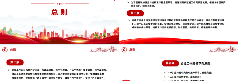 学习《中国共产党巡视工作条例》PPT党课课件模板