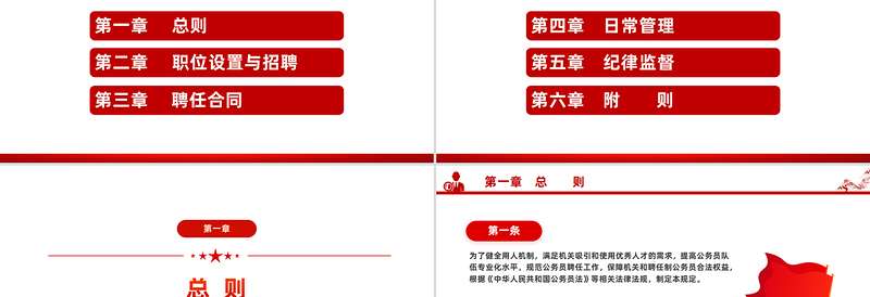 创意简洁风聘任制公务员管理规定（试行）PPT下载