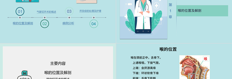 2022气管切开术后患者护理查房PPT个性简约风护理查房通用PPT