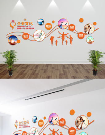 微立体企业文化墙活动室办公室形象墙照片墙展板